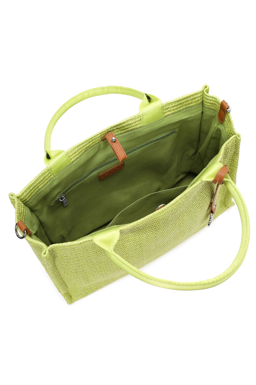 Women's Green Straw Handbag