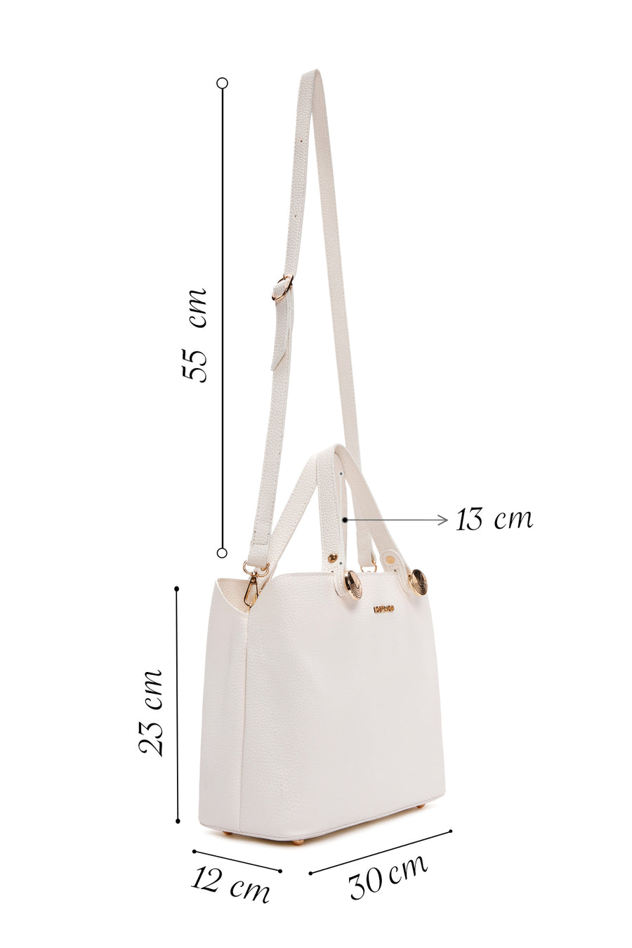 Women's White Long Strap Shoulder Bag
