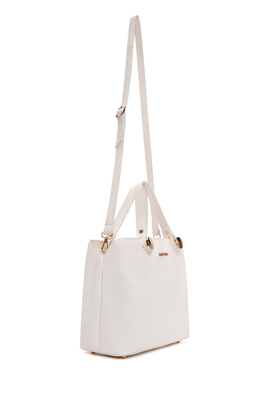 Women's White Long Strap Shoulder Bag