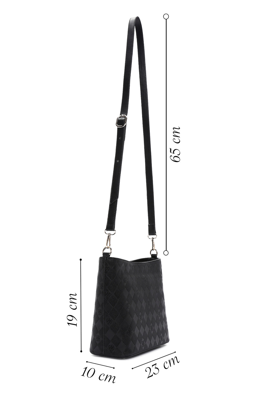 Women's Black Long Strap Crossbody Bag