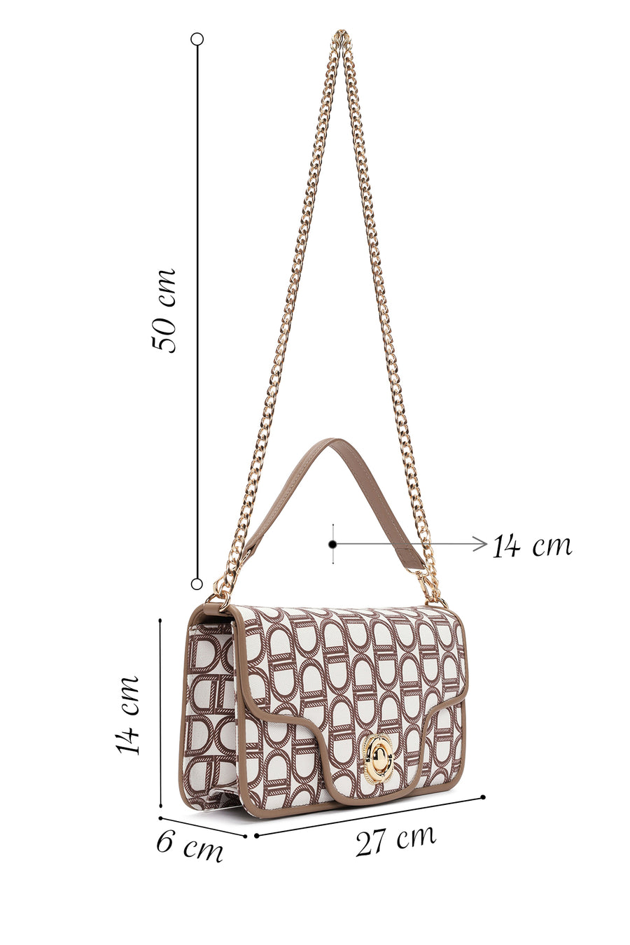 Women's Beige Long Strap Fabric Shoulder Bag
