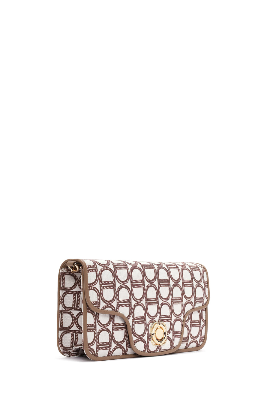 Women's Beige Long Strap Fabric Shoulder Bag
