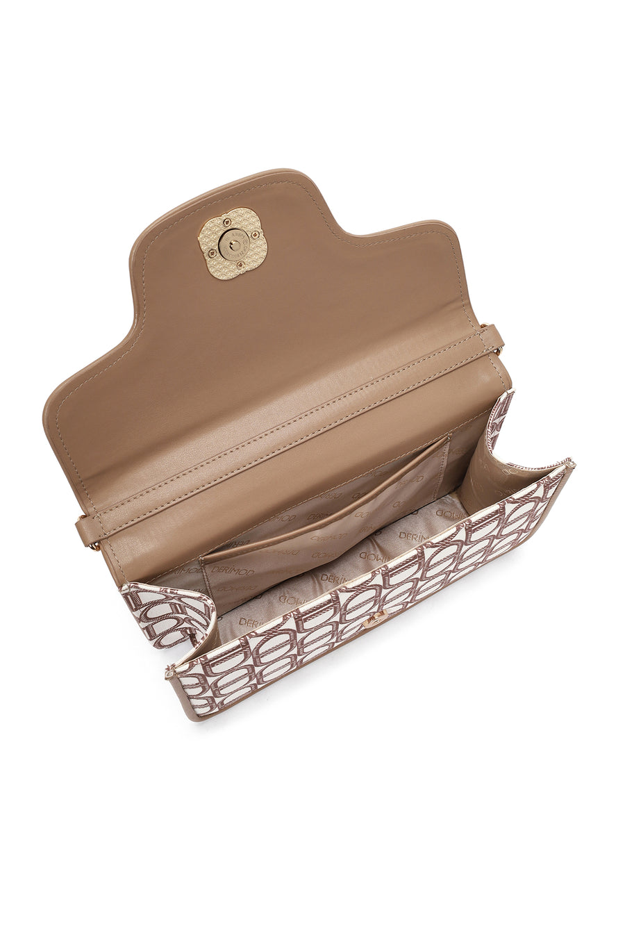 Women's Beige Long Strap Fabric Shoulder Bag