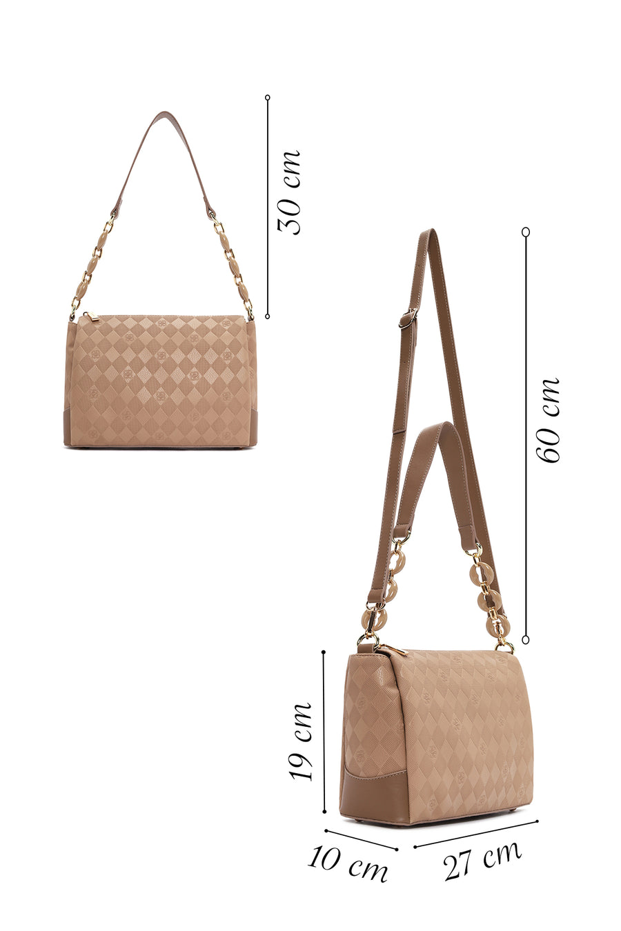 Women's Brown Long Strap Shoulder Bag