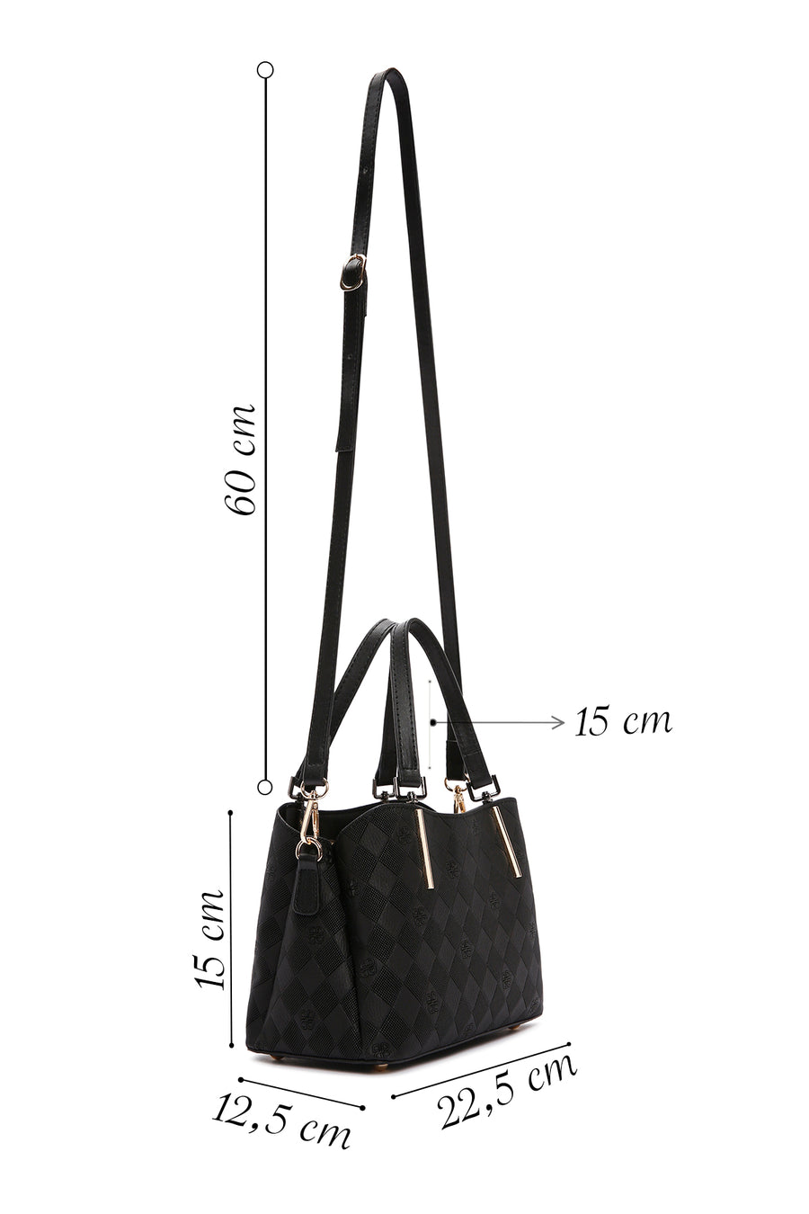 Women's Black Long Strap Shoulder Bag
