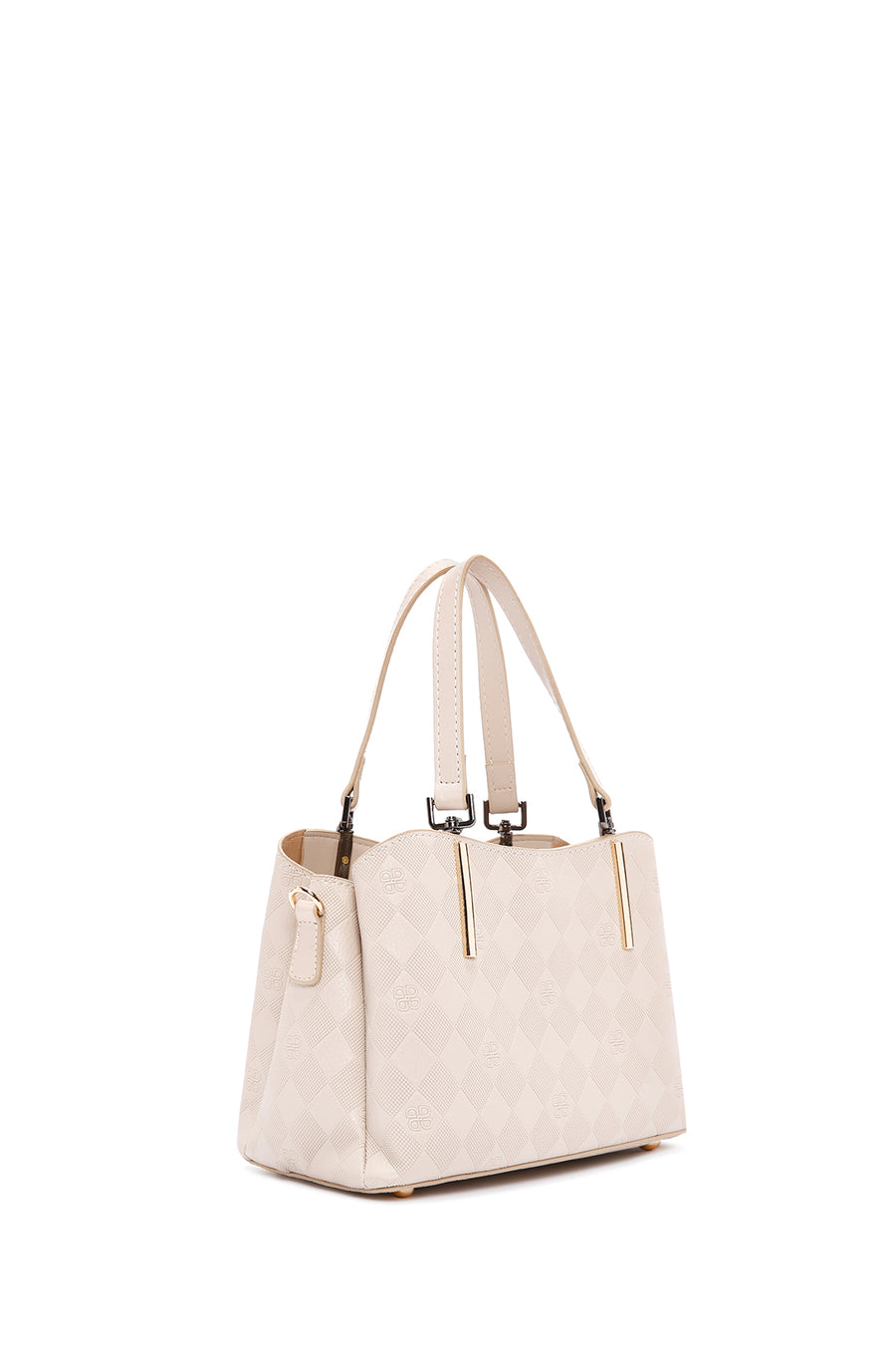Women's Cream Long Strap Shoulder Bag
