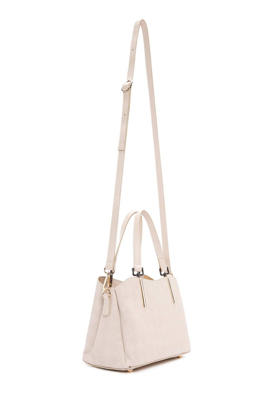 Women's Cream Long Strap Shoulder Bag