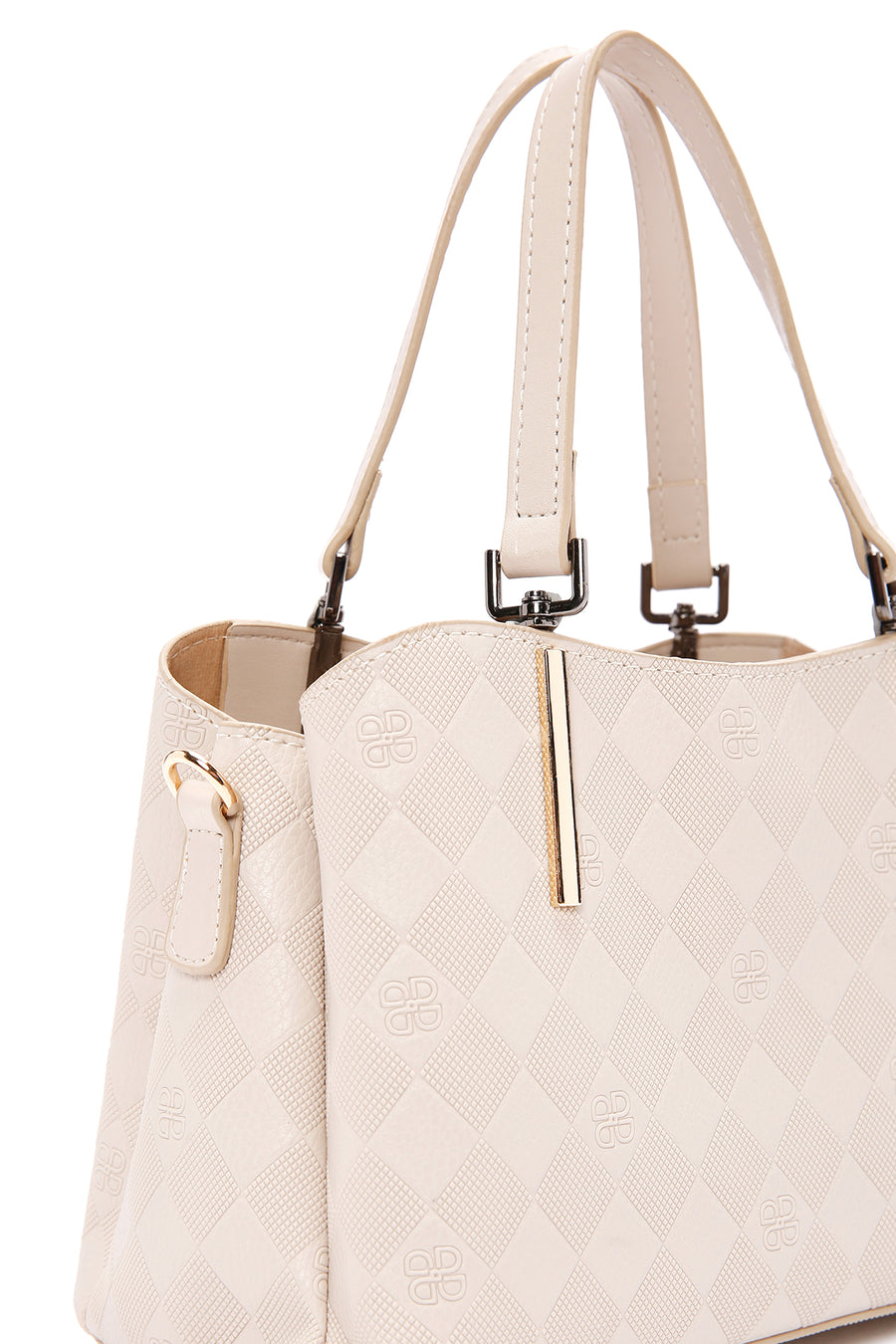 Women's Cream Long Strap Shoulder Bag