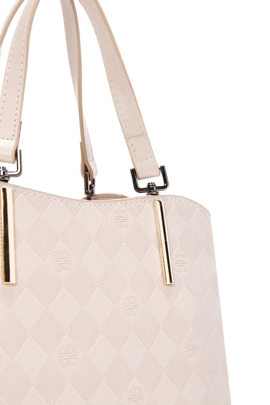 Women's Cream Long Strap Shoulder Bag
