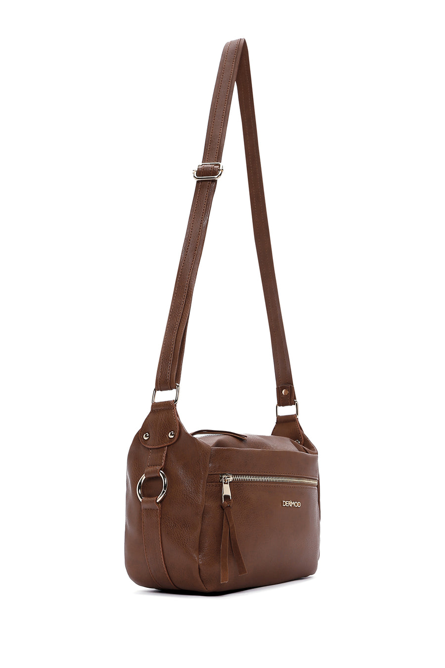 Women's Tan Long Strap Crossbody Bag