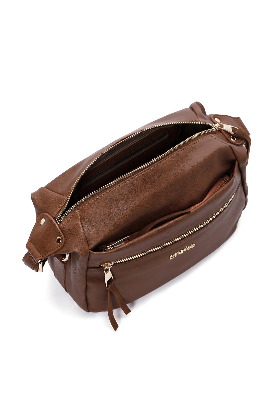 Women's Tan Long Strap Crossbody Bag
