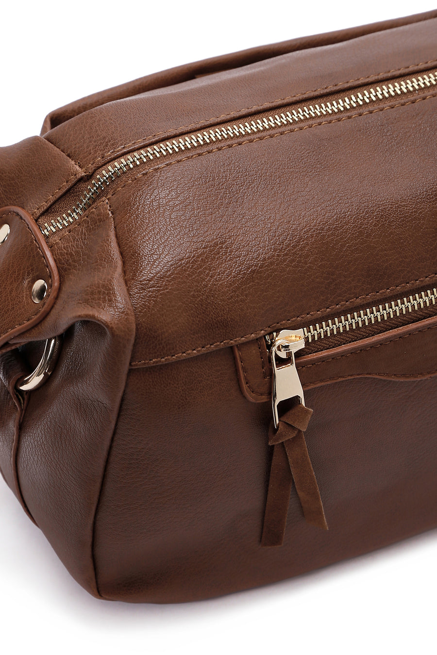 Women's Tan Long Strap Crossbody Bag