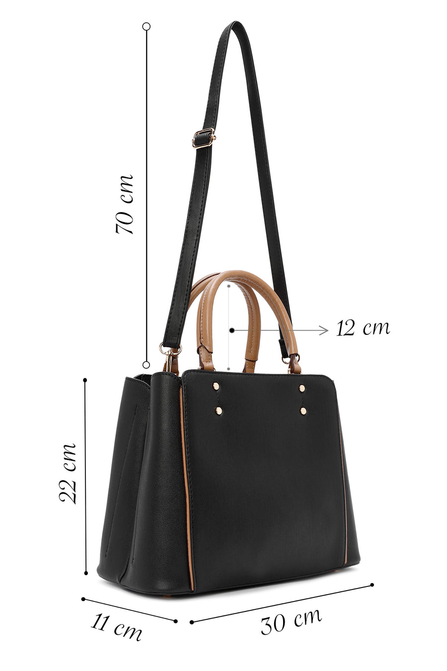 Women's Black Long Strap Shoulder Bag