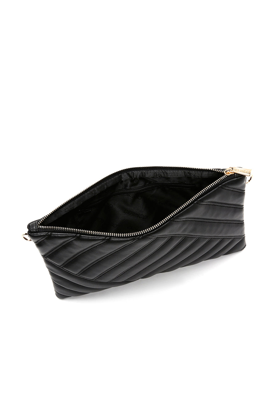 Women's Black Long Chain Strap Quilted Clutch Bag
