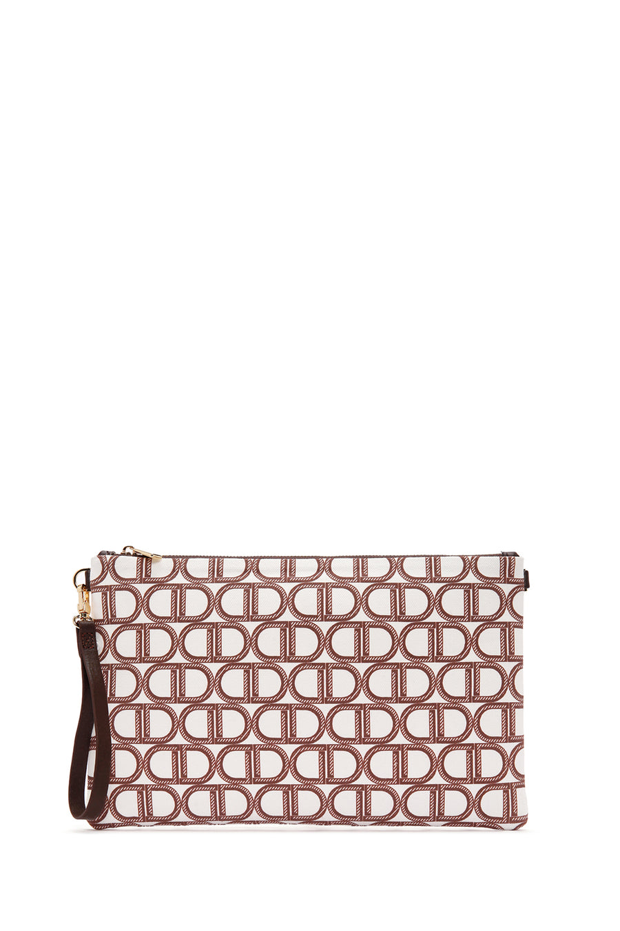 Women's Beige Long Chain Strap Clutch Bag