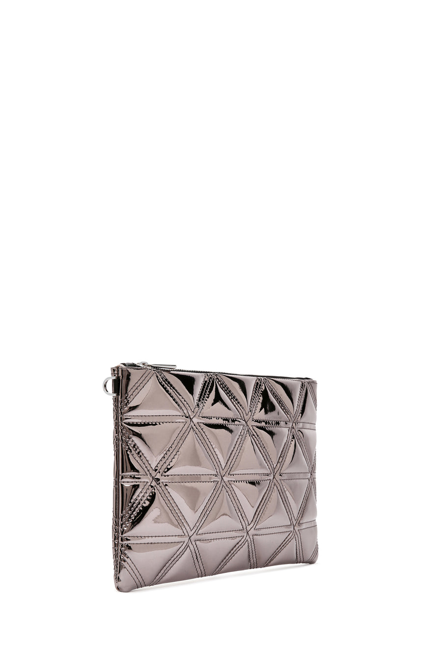 Women's Anthracite Long Chain Strap Quilted Clutch Bag