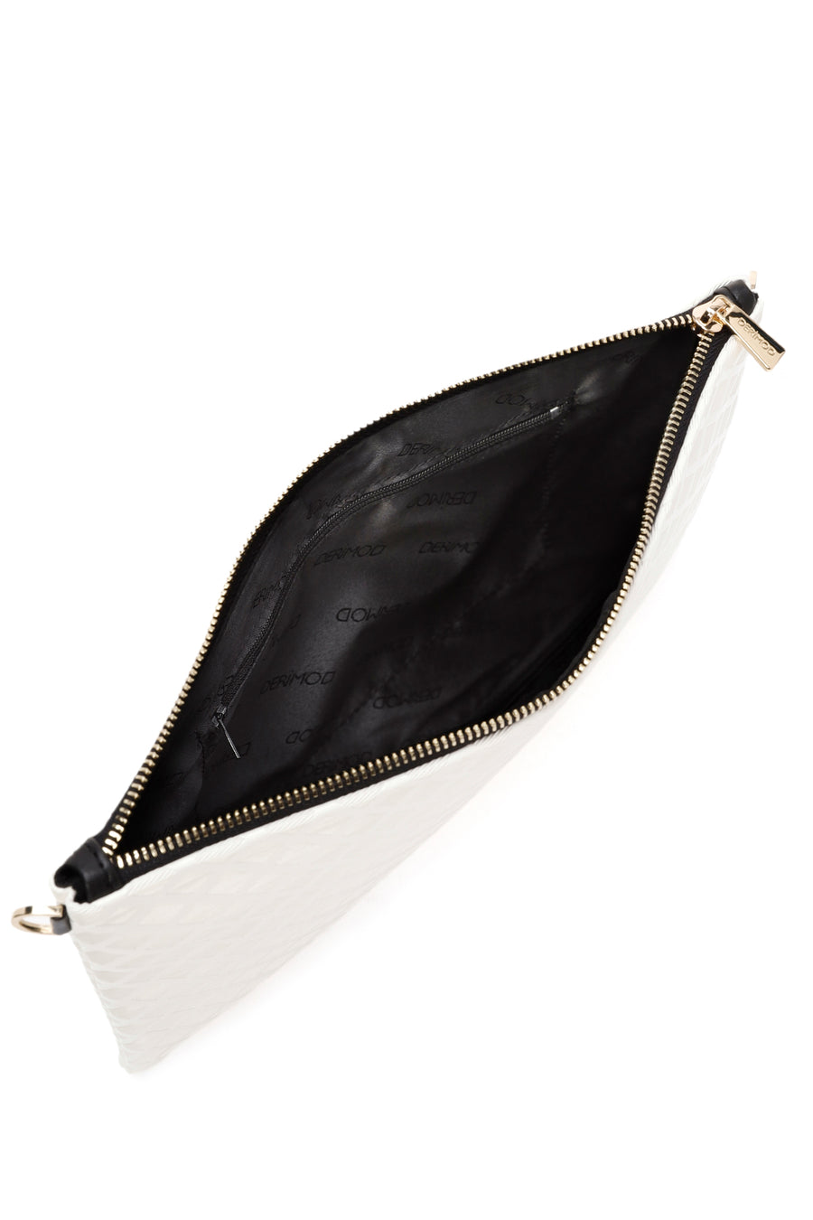 Women's White Long Chain Strap Clutch Bag
