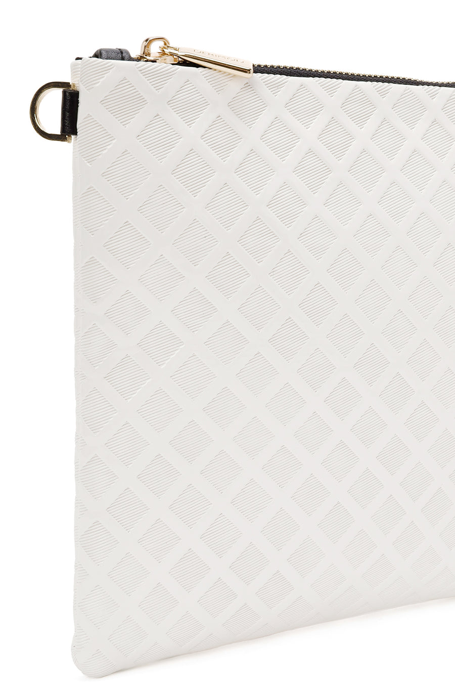 Women's White Long Chain Strap Clutch Bag