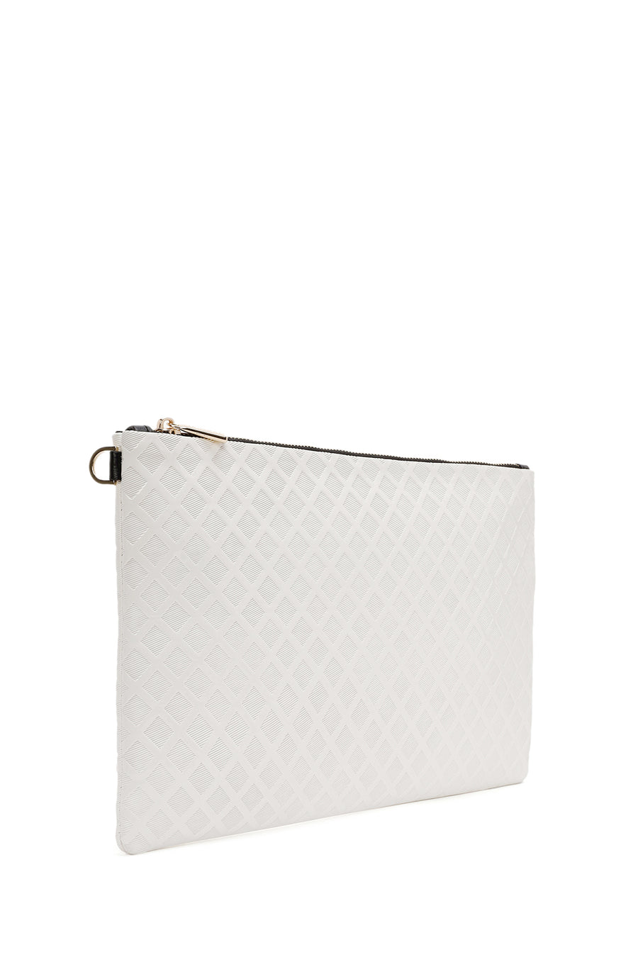 Women's White Long Chain Strap Clutch Bag