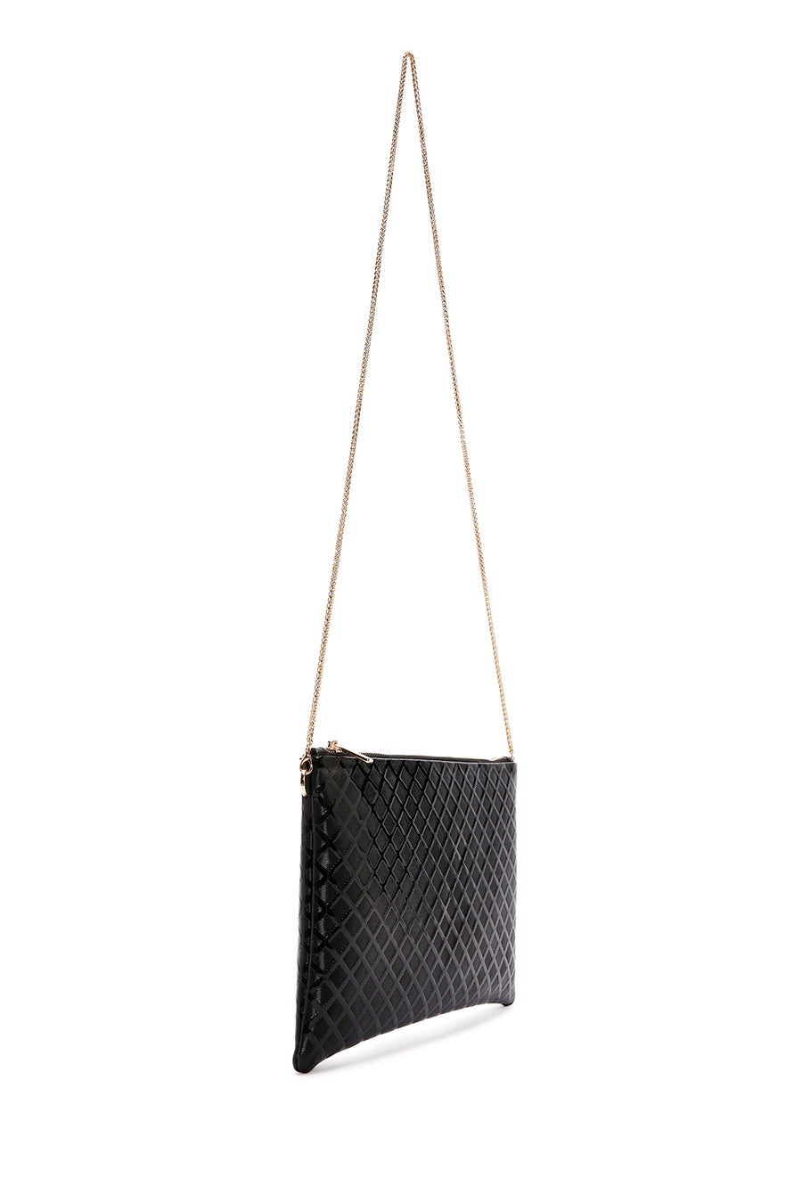 Women's Black Long Chain Strap Clutch Bag