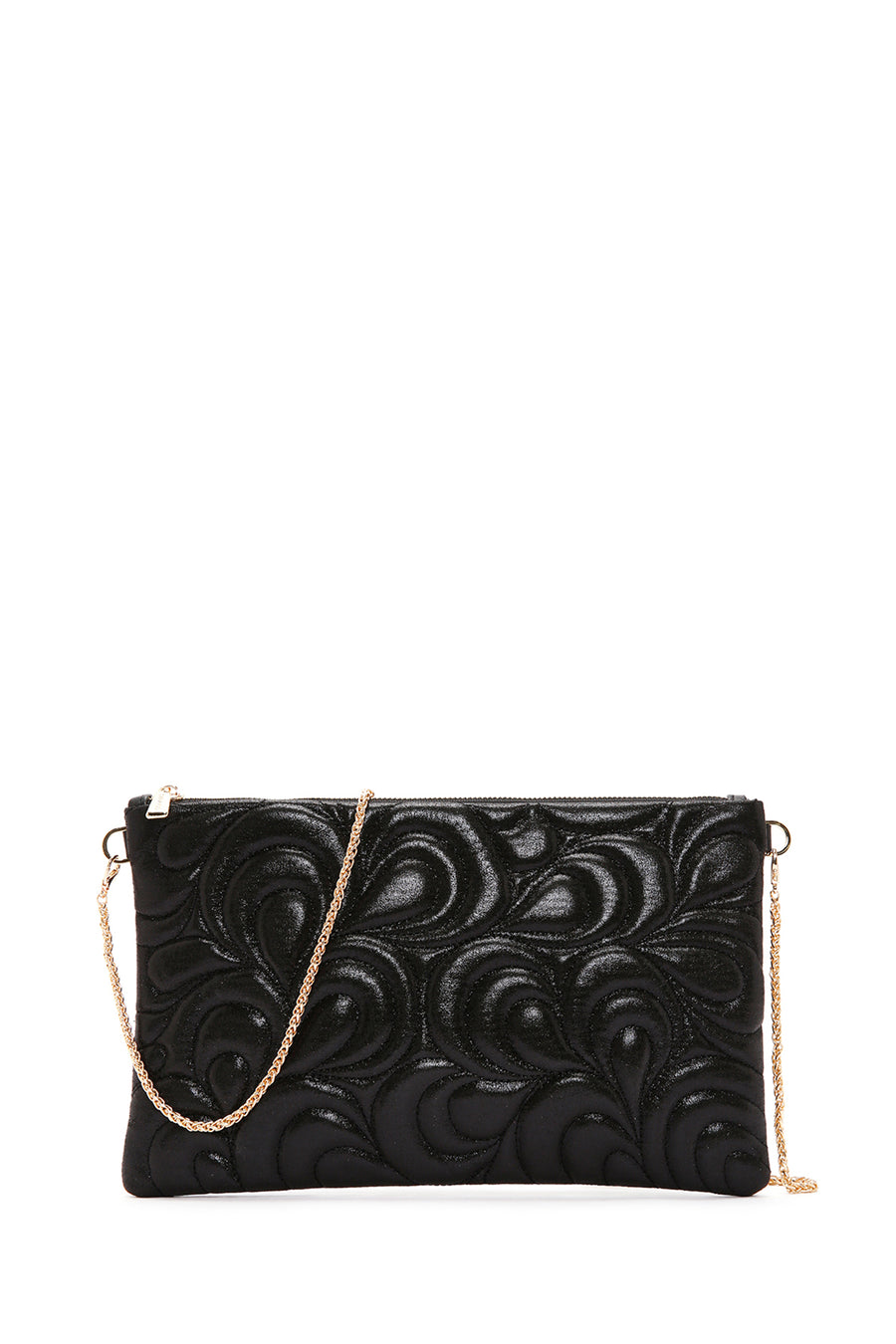 Women's Black Long Chain Strap Quilted Clutch Bag 24SBD2221KP | Derimod