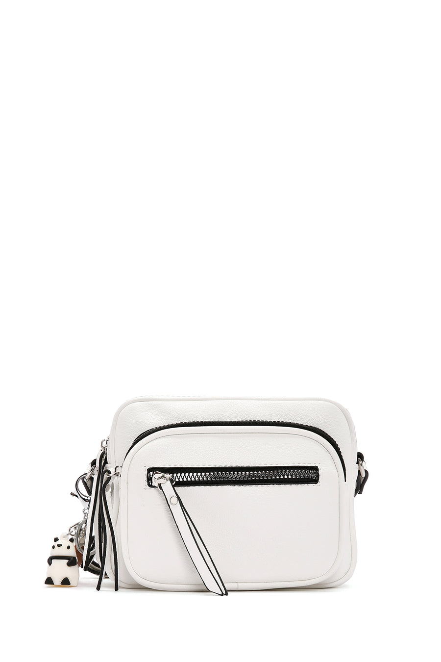 Women's White Long Strap Crossbody Bag