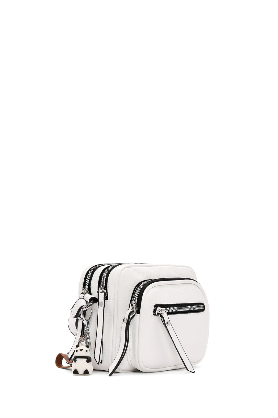 Women's White Long Strap Crossbody Bag