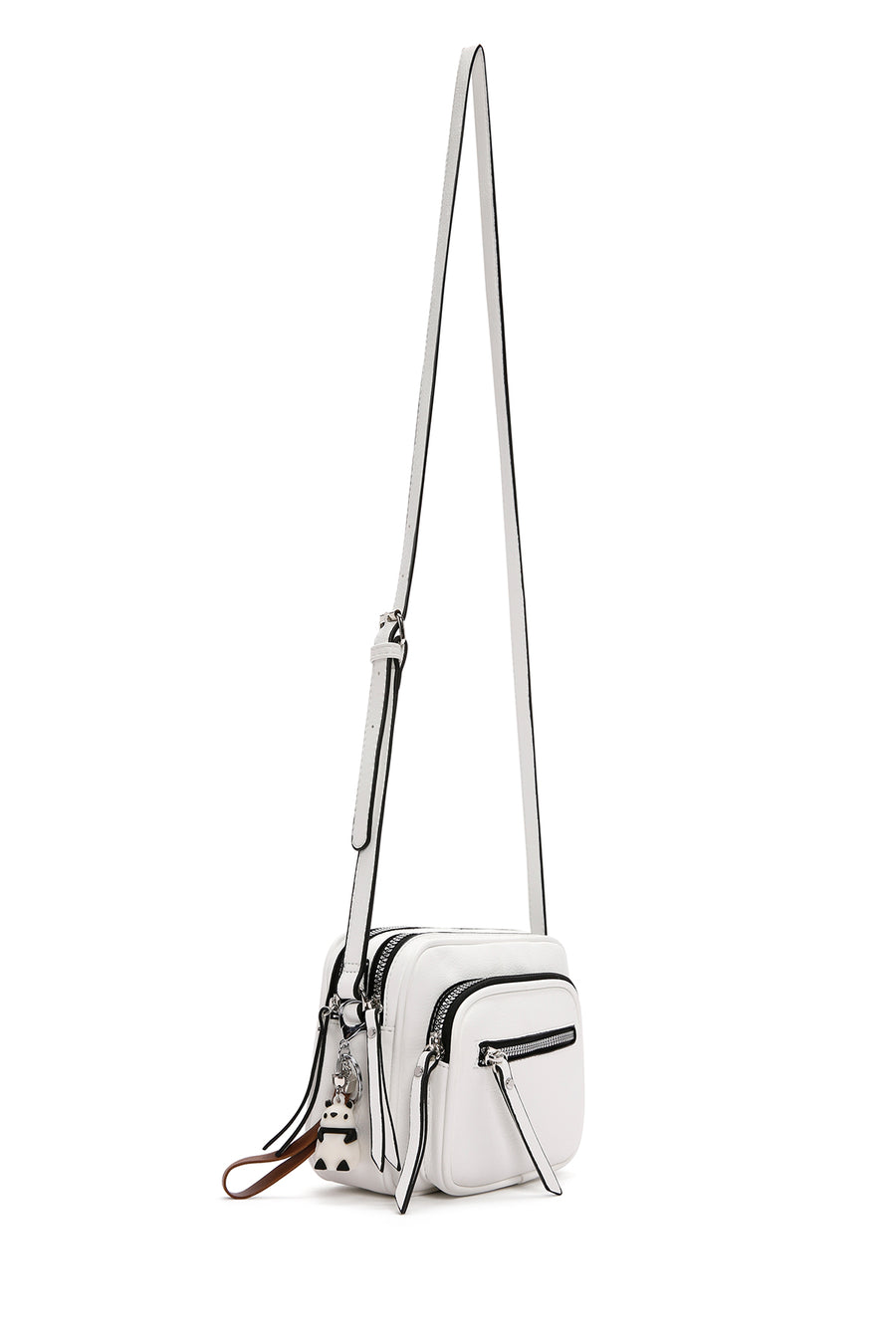 Women's White Long Strap Crossbody Bag