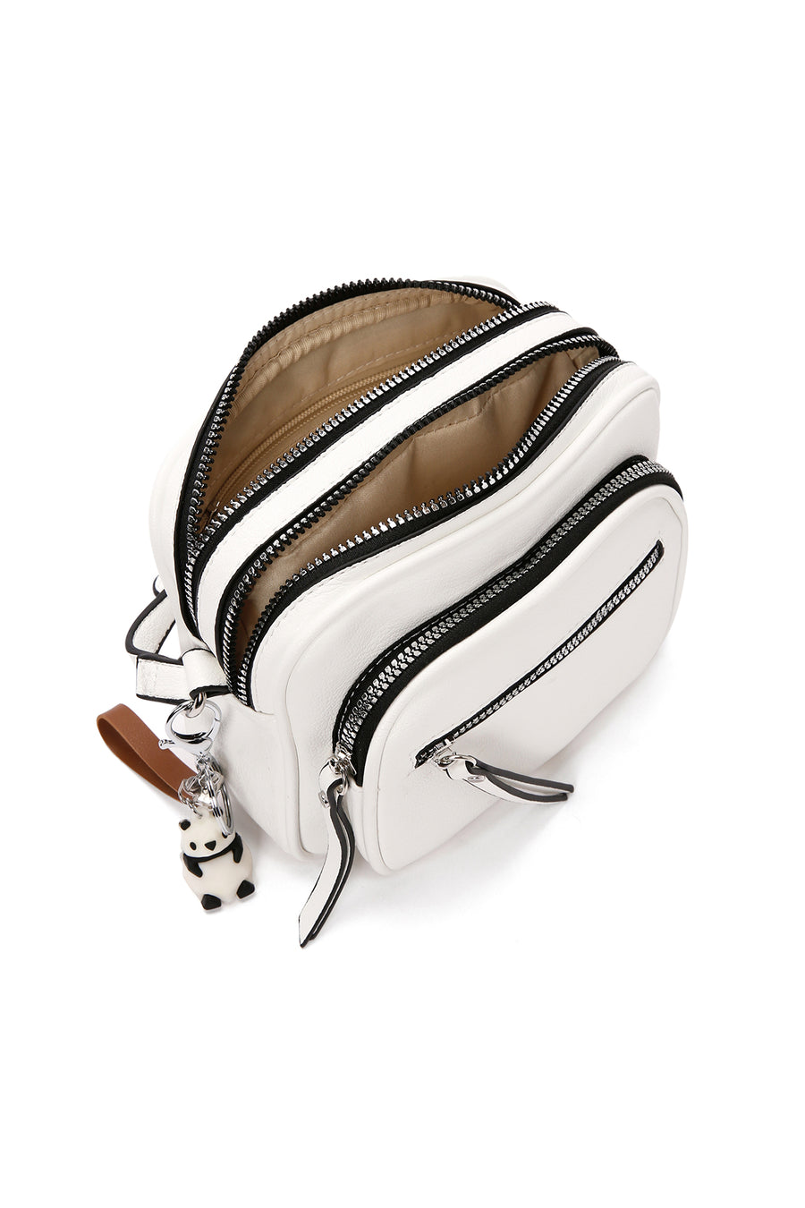 Women's White Long Strap Crossbody Bag