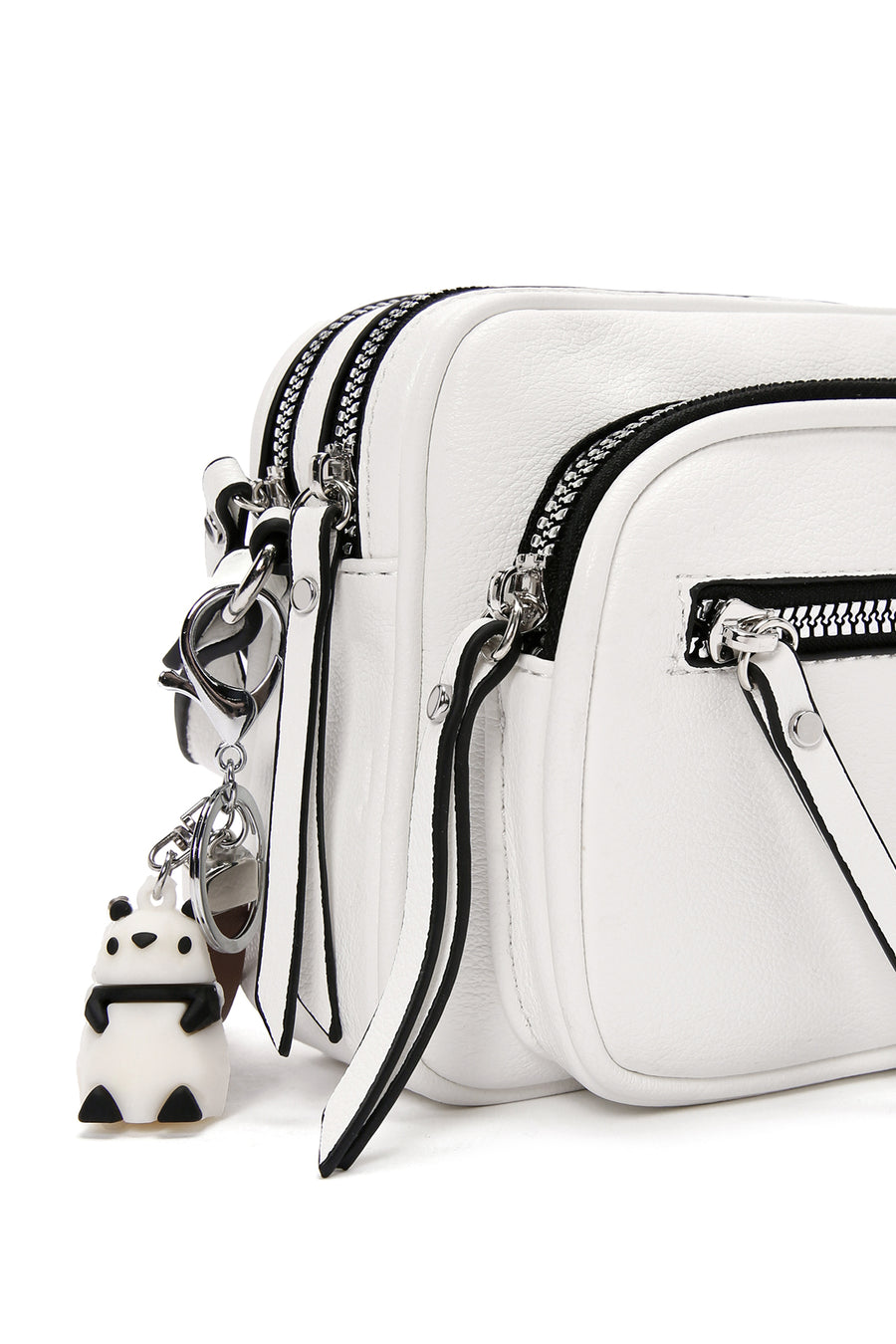 Women's White Long Strap Crossbody Bag