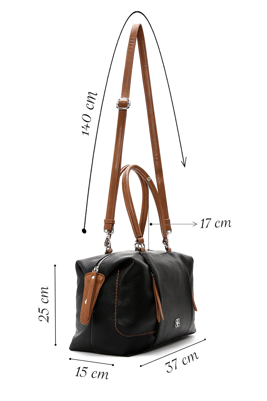 Women's Black Long Strap Shoulder Bag