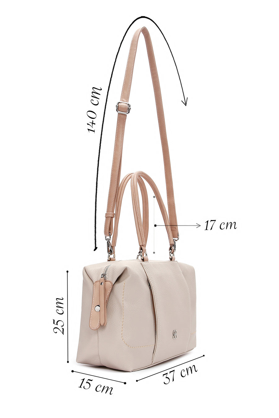Women's Beige Long Strap Shoulder Bag