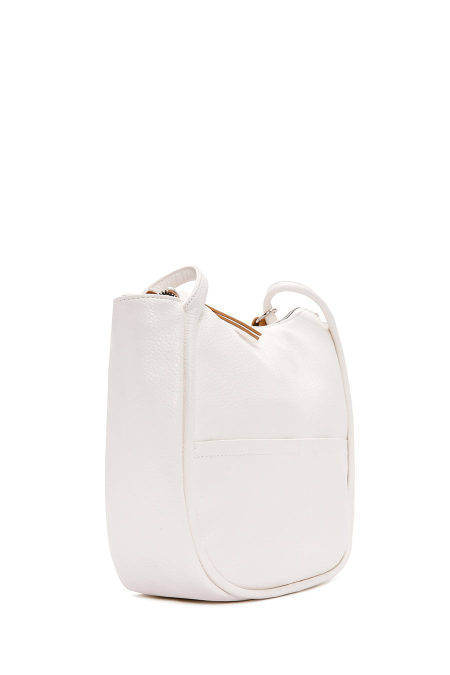 Women's Cream Long Strap Shoulder Bag