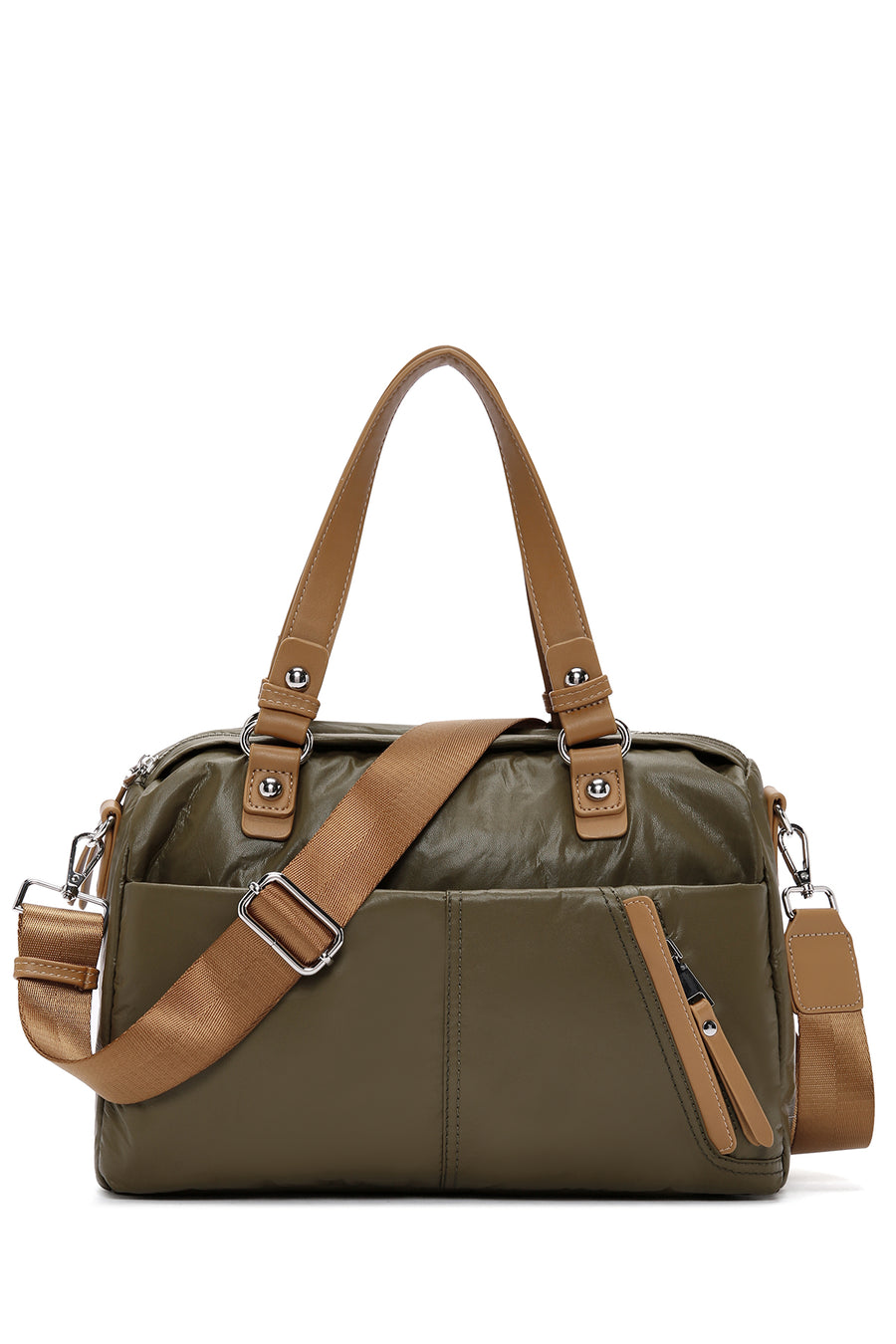 Women's Dark Khaki Long Strap Shoulder Bag 24SBD244514 | Derimod