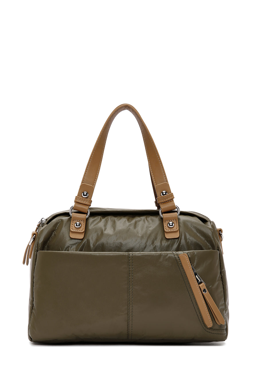 Women's Dark Khaki Long Strap Shoulder Bag