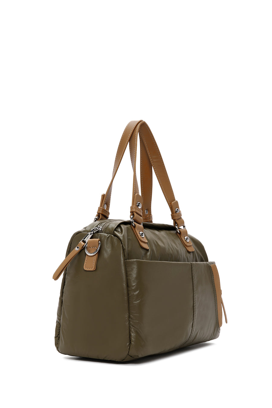 Women's Dark Khaki Long Strap Shoulder Bag