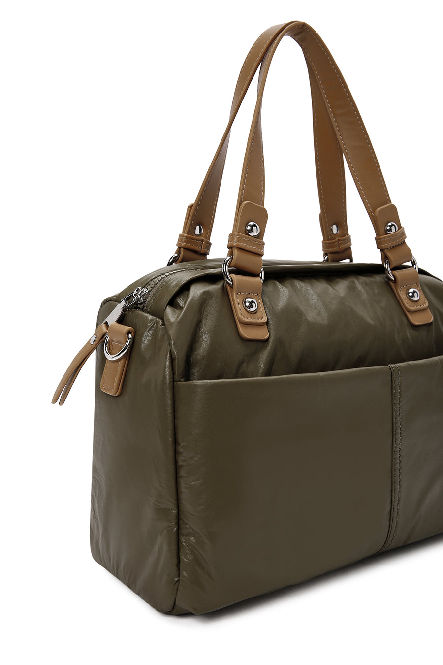 Women's Dark Khaki Long Strap Shoulder Bag