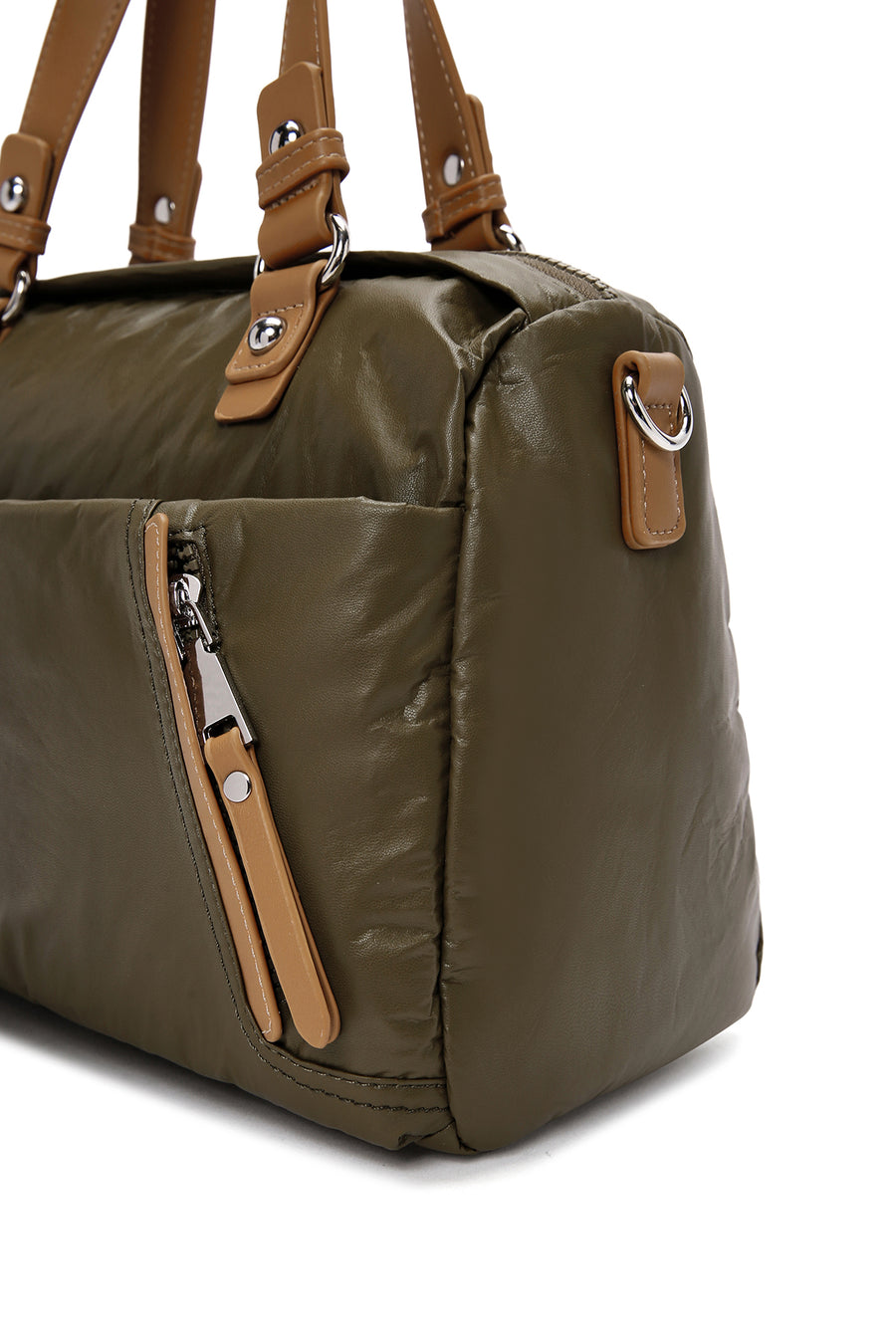 Women's Dark Khaki Long Strap Shoulder Bag