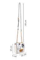 Kadın Beyaz Uzun Askılı Baskılı Çapraz Çanta | Derimod