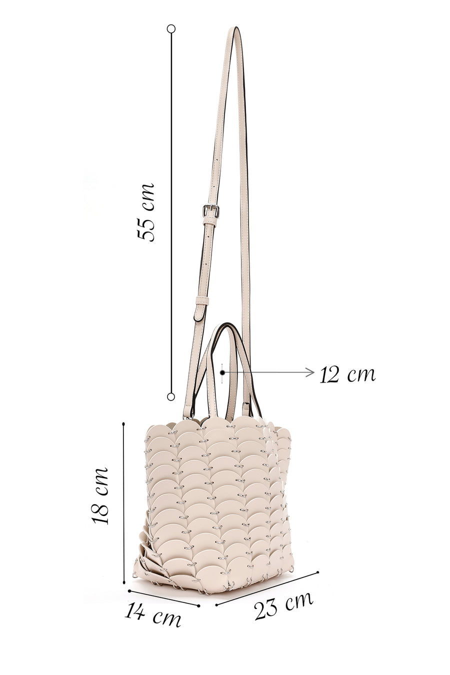 Women's Cream Mini Shoulder Bag