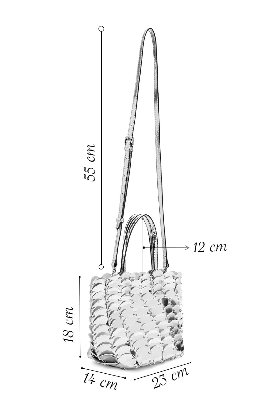 Women's Silver Mini Handbag