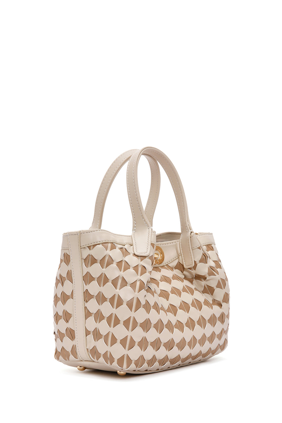 Women's Cream Long Strap Shoulder Bag
