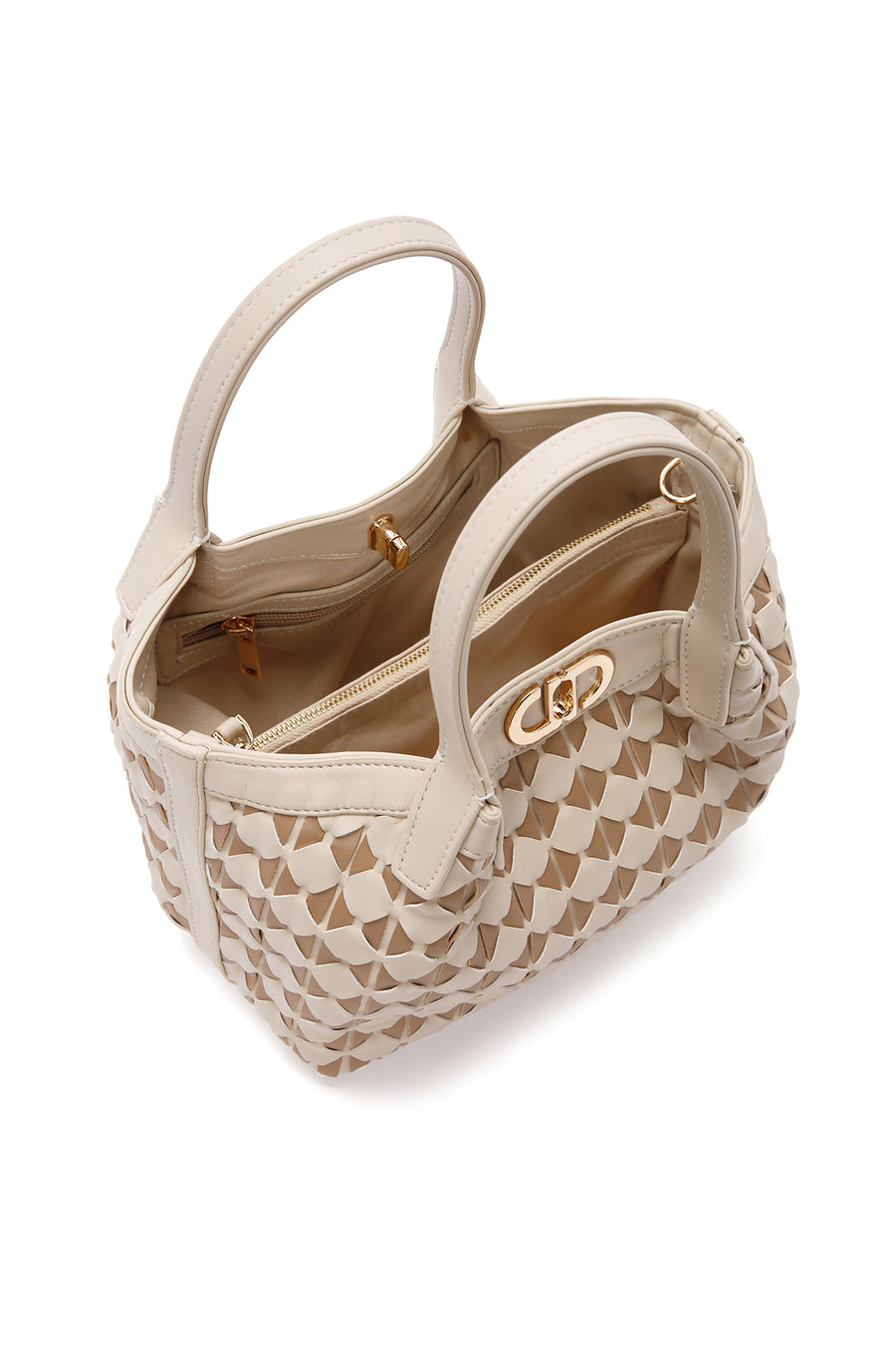 Women's Cream Long Strap Shoulder Bag