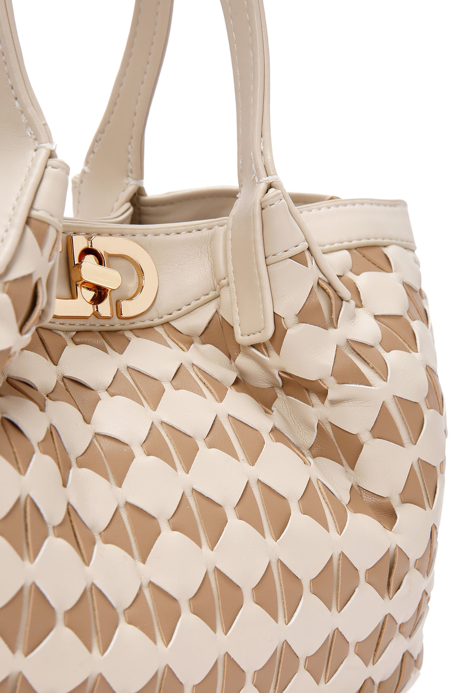 Women's Cream Long Strap Shoulder Bag