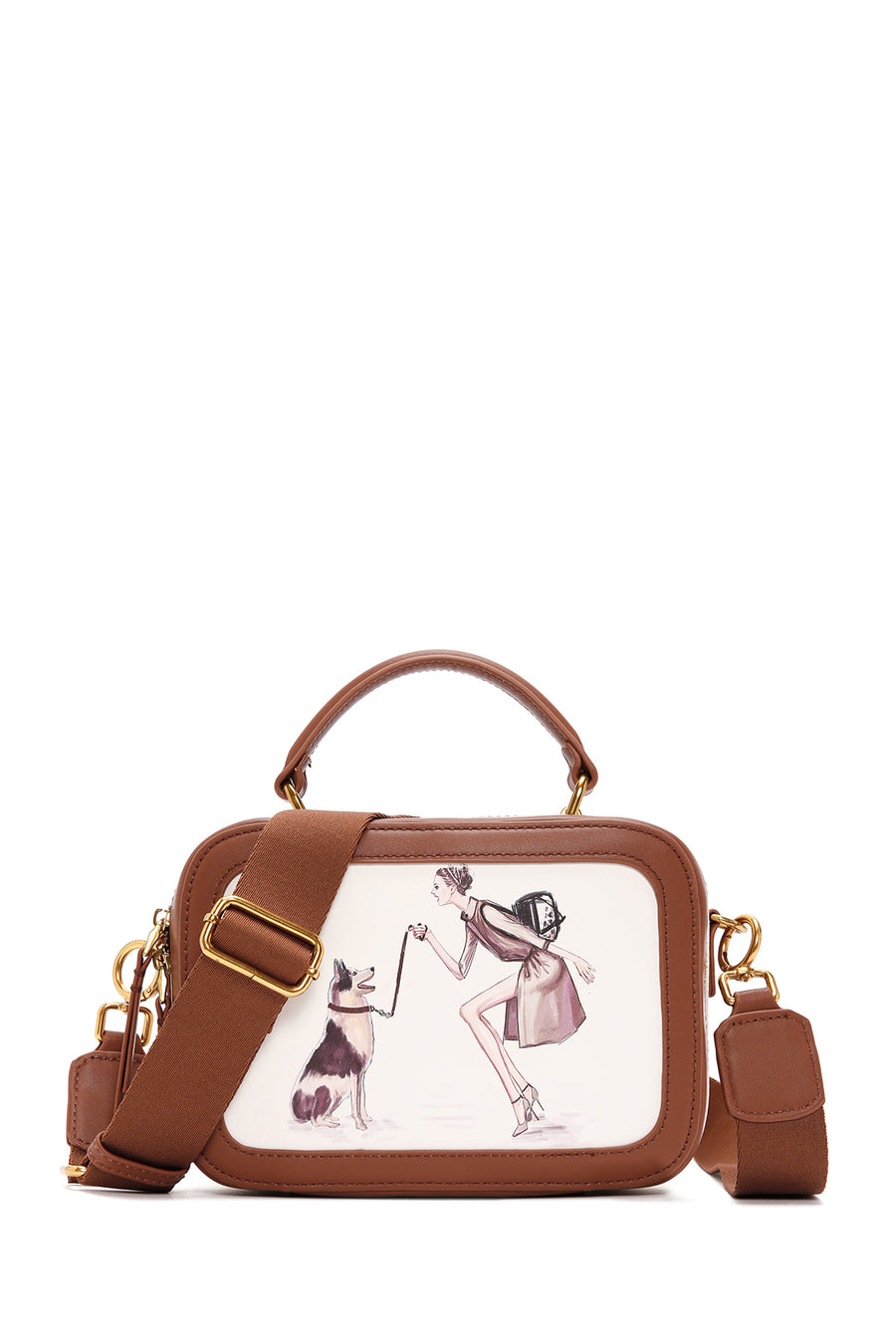 Women's Beige Long Strap Printed Shoulder Bag 24SBD248326 | Derimod