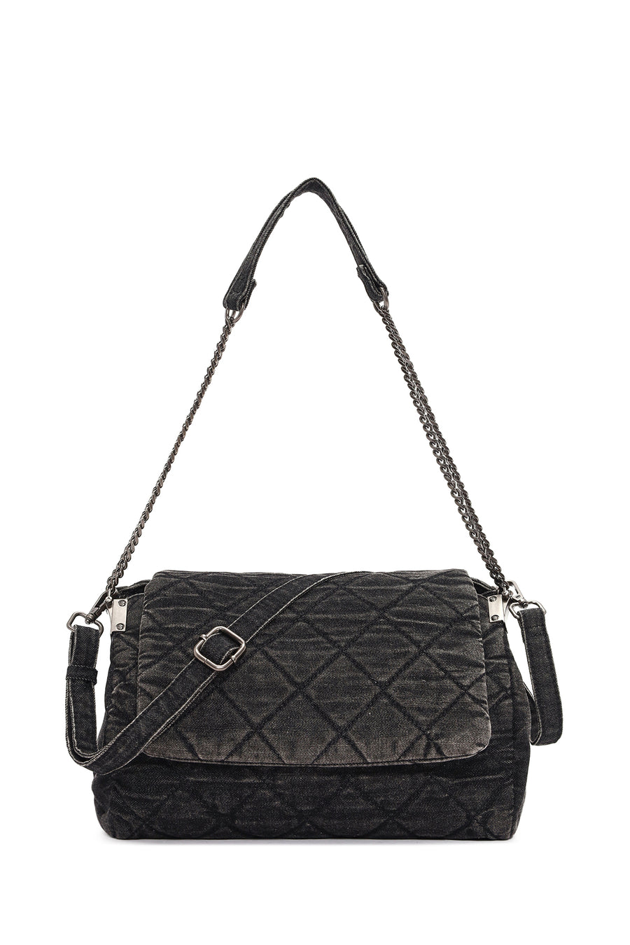 Women's Black Long Strap Denim Shoulder Bag 24SBD24936F | Derimod