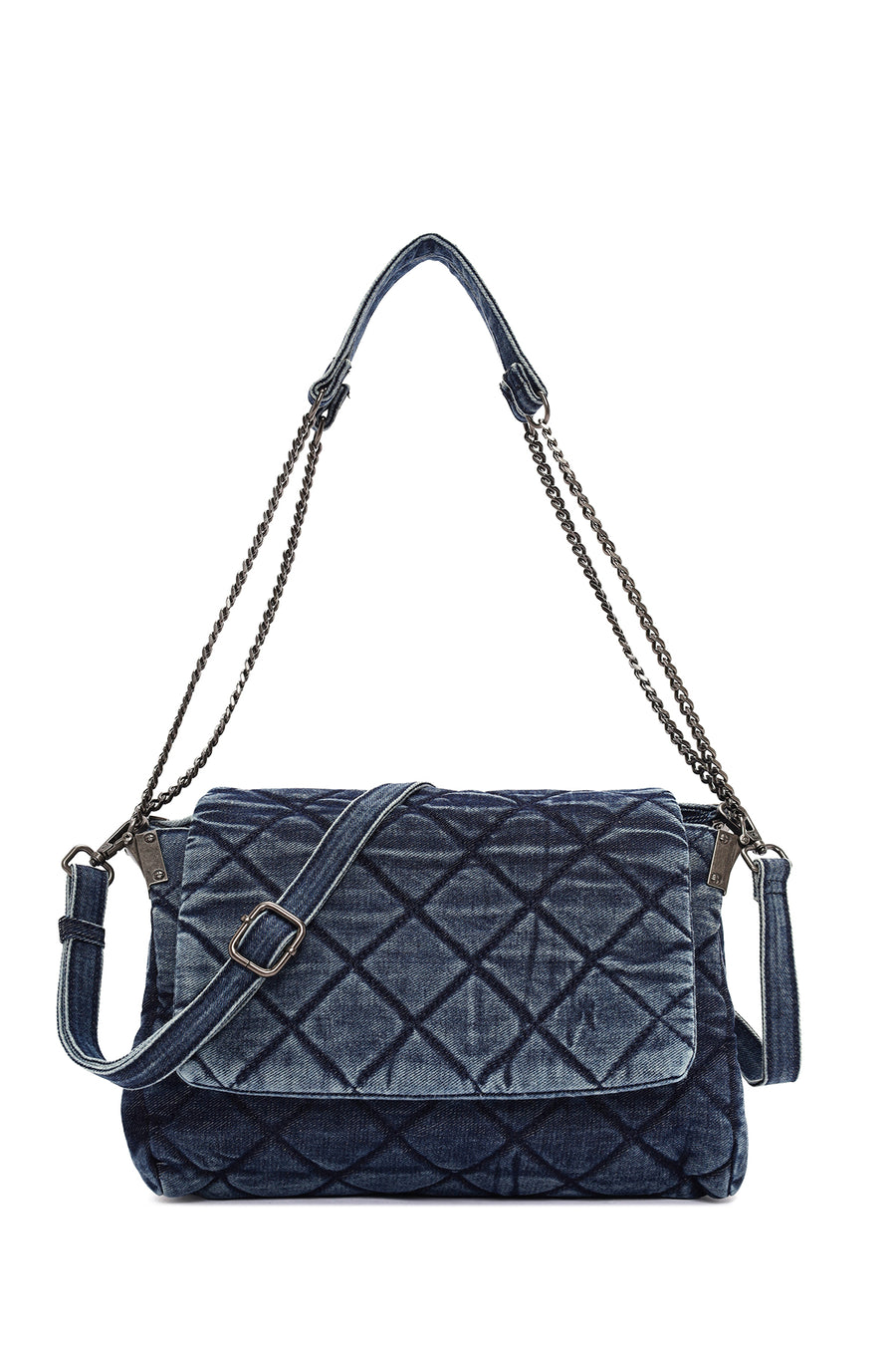 Women's Blue Long Strap Jean Shoulder Bag 24SBD24936F | Derimod