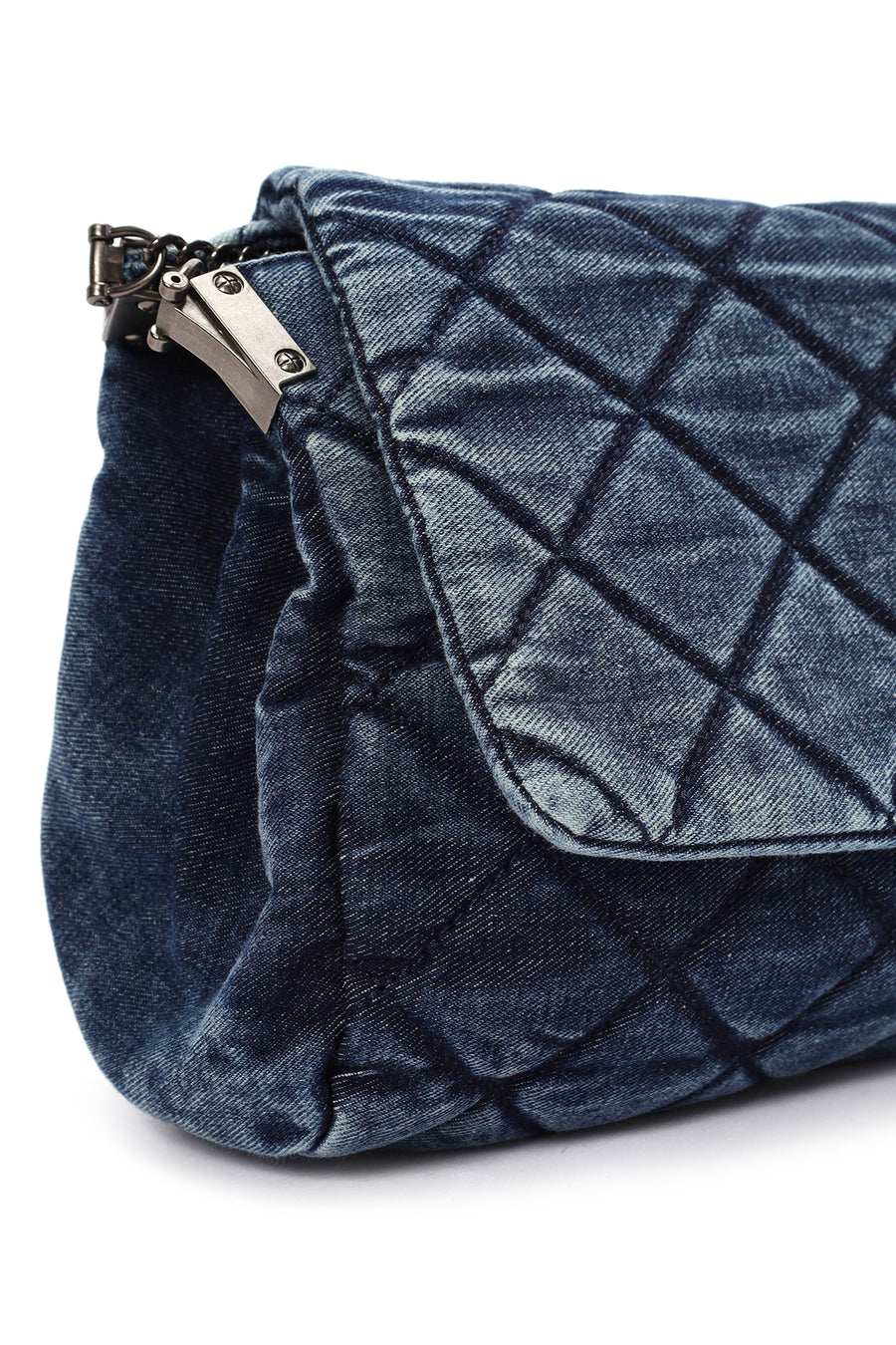 Women's Blue Long Strap Jean Shoulder Bag