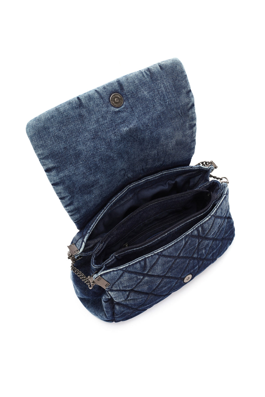 Women's Blue Long Strap Jean Shoulder Bag
