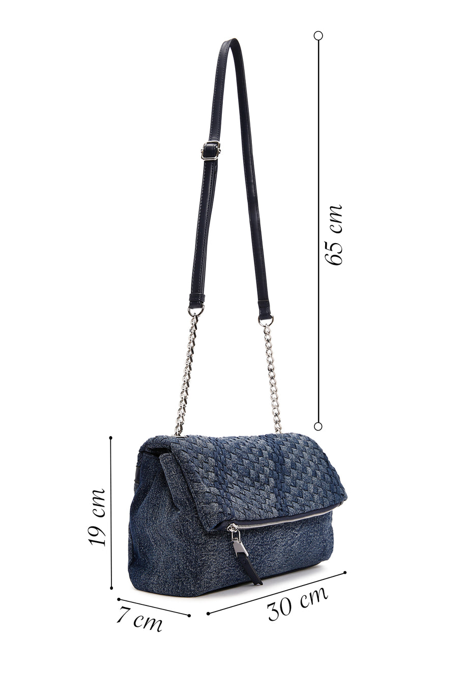 Women's Blue Long Strap Shoulder Bag